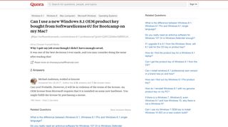 Can I use a new Windows 8.1 OEM product key bought from ...