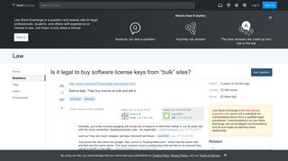 licensing - Is it legal to buy software license keys from 