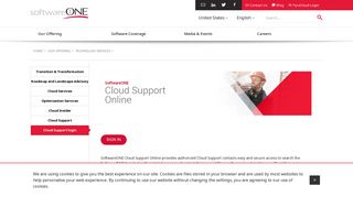 Cloud Support login - SoftwareONE