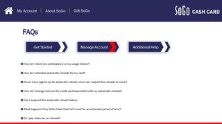 FAQs Manage Account - SoGo