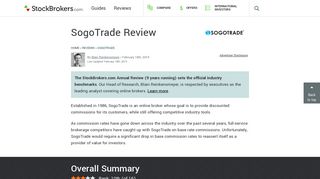 SogoTrade Review | StockBrokers.com