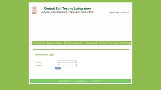 Login - Welcome to Central Soil Testing Laboratories, Bihar