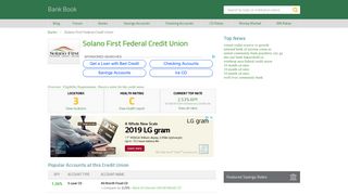 Solano First Federal Credit Union Reviews and Rates - California