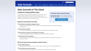 Solar Accounts In The Cloud - A Guide for Existing Offline Users