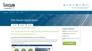 Site Owner Application | SolarOS software | Locus Energy