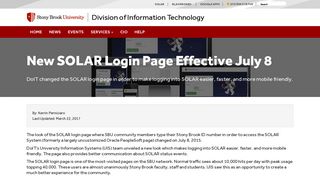 New SOLAR Login Page Effective July 8 | Division of Information ...