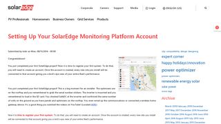 Setting Up Your SolarEdge Monitoring Platform Account | SolarEdge ...