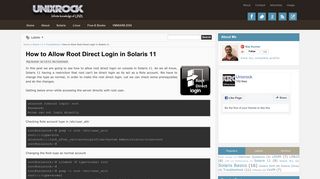 How to Allow Root Direct Login in Solaris 11 - UnixRock