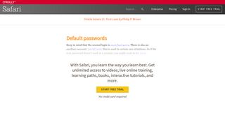 Default passwords - Oracle Solaris 11: First Look [Book] - O'Reilly Media