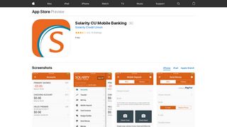 Solarity Credit Union's Mobile Banking on the App Store