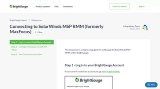 Connecting to SolarWinds MSP RMM (formerly MaxFocus ...