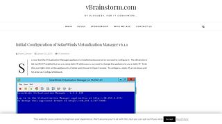 Initial Configuration of SolarWinds Virtualization Manager v6.1.1 ...