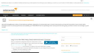 Log in to the Web Help Desk Administrator Console - SolarWinds ...