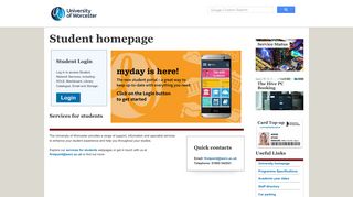 University of Worcester: Student homepage