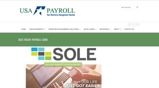 SOLE Visa® Payroll Card - USA Payroll