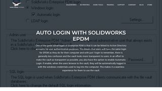 Auto Login with SolidWorks EPDM - Hawk Ridge Systems