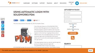 Automatic Login with SOLIDWORKS PDM | ATech Tip - Fisher Unitech