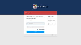 Solihull School: Login