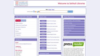 Solihull Libraries: Solihull start page