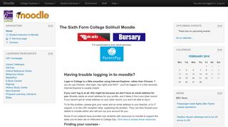 The Sixth Form College Solihull Moodle