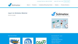 Log-in to Solmetex Website