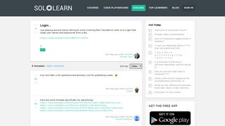 Login... | SoloLearn: Learn to code for FREE!