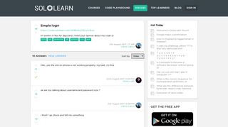Simple login | SoloLearn: Learn to code for FREE!