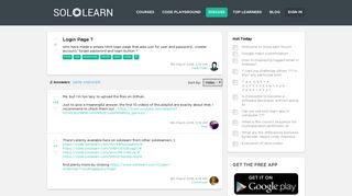 Login Page ? | SoloLearn: Learn to code for FREE!