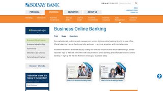 Business Online Banking | Syracuse, NY - Liverpool, NY ... - Solvay Bank