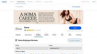 Working at Soma: 374 Reviews | Indeed.com