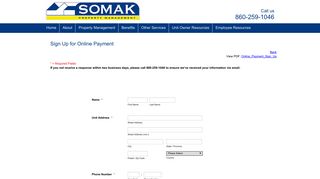 Sign Up for Online Payments - SOMAK | Property Management