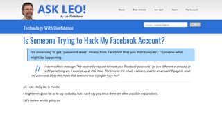 Is Someone Trying to Hack My Facebook Account? - Ask Leo!