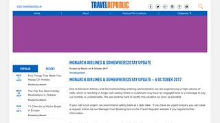 MONARCH AIRLINES & SOMEWHERE2STAY UPDATE - Travel ...