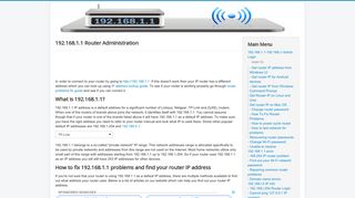 192.168.1.1 Router Administration