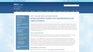 SONA Instructions for Undergraduate Participants | UCLA Psychology ...