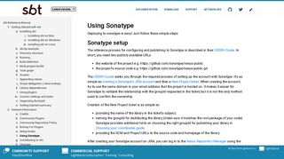 sbt Reference Manual — Using Sonatype