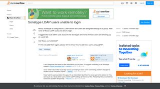 Sonatype LDAP users unable to login - Stack Overflow