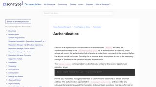 Authentication - Sonatype Help