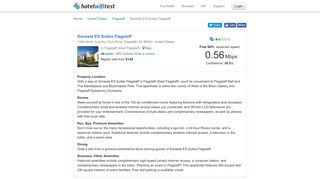 Sonesta ES Suites Flagstaff - Hotel WiFi Test