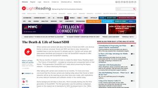 The Death & Life of Sonet/SDH | Light Reading