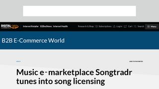 Music e-marketplace Songtradr tunes into song licensing