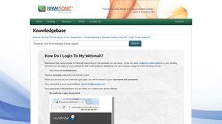 How Do I Login To My Webmail? - Knowledgebase - Namesonic