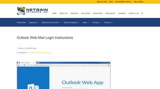 Outlook Web Mail Login Instruction - Netgain Networks