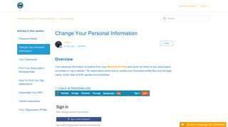 Change Your Personal Information – Sonicbids Support