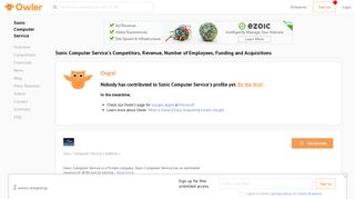 Sonic Computer Service Competitors, Revenue and Employees ...