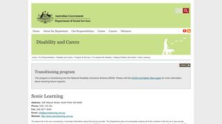 Sonic Learning | Department of Social Services, Australian Government