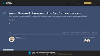 Access Sonicwall Management Interface from another zone
