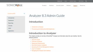 Analyzer 8.3 Admin Guide | SonicWall