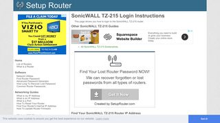 How to Login to the SonicWALL TZ-215 - SetupRouter