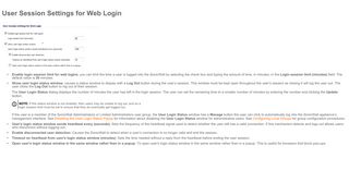 User Session Settings for Web Login - SonicWall